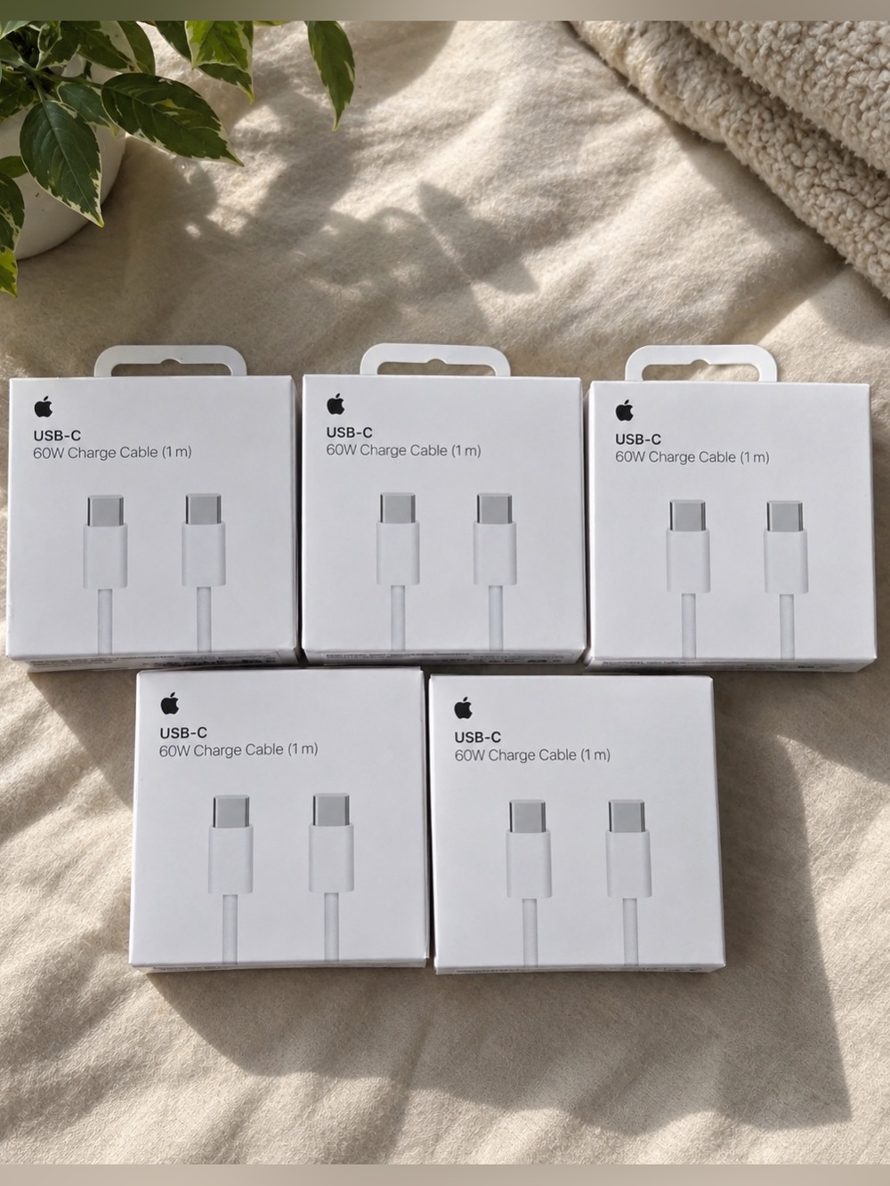 Apple USB-C 60W Charge Cable (1 m) - White | 5-Pack